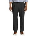 thumbnail image 1 of Oak Hill by DXL Men's Big and Tall Waist-Relaxer Pleated Microfiber Pants- New & Improved Fit, Black, 46W X 32L, 1 of 8
