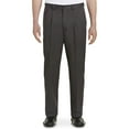 thumbnail image 1 of Oak Hill by DXL Men's Big and Tall Waist-Relaxer Pleated Microfiber Pants- New & Improved Fit, Grey, 48W X 32L, 1 of 8