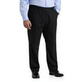 thumbnail image 1 of Perfect Fit Waist-Relaxer Flat-Front Suit Pants Black 50 x 30, 1 of 2