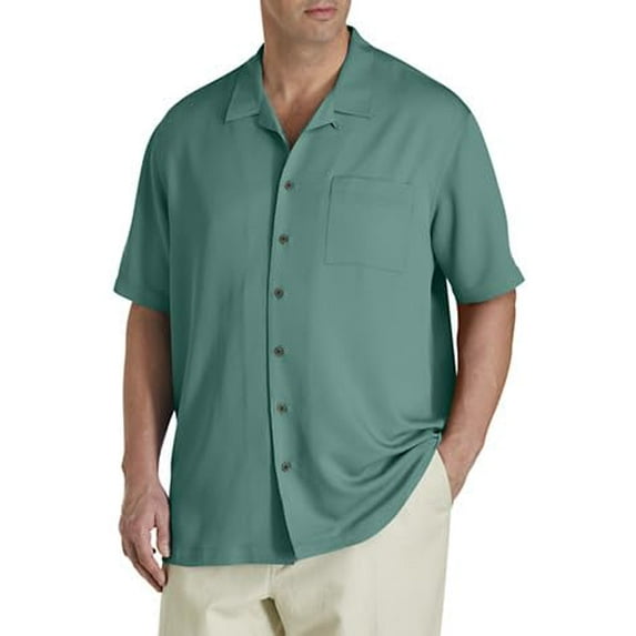 Solid Camp Shirt Deep Sea Green 1XLT