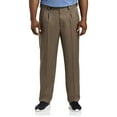 thumbnail image 1 of Waist-Relaxer Pleated Microfiber Pants Dark Taupe 50 x 32, 1 of 8
