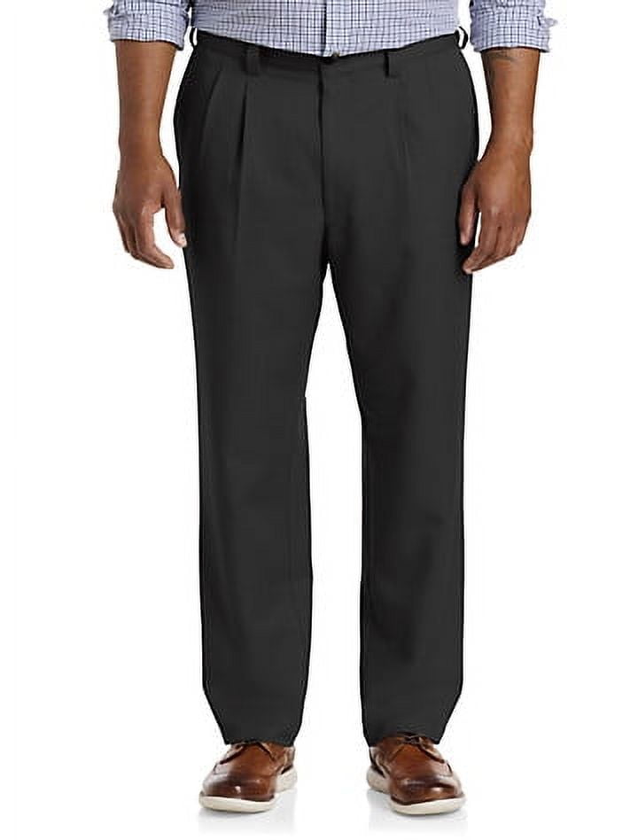 Oak Hill Premium by DXL Men's Big and Tall Stretch Twill Pants Black 48 x  34 at  Men's Clothing store