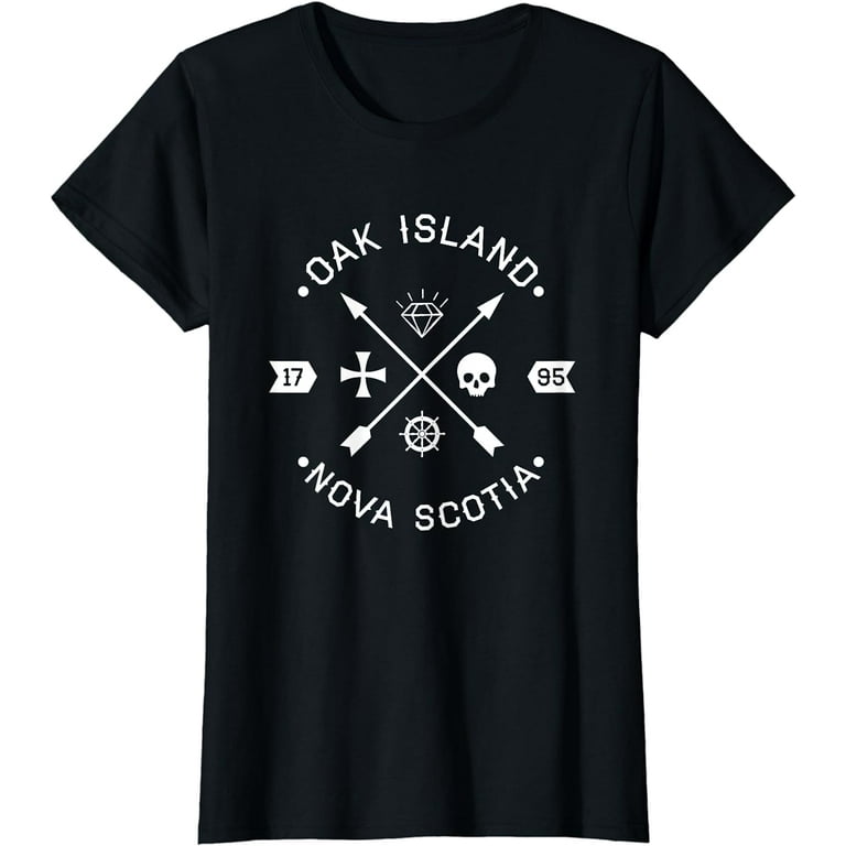 Oak Island Nova Scotia Arrows And Skulls Gift Shirt - White Oak Island Nova Scotia Arrows And Skulls Gift Shirt - White