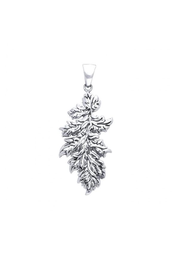 Oak Leaf 925 Sterling Silver Pendant Fine Nature Tree Creative Jewelry