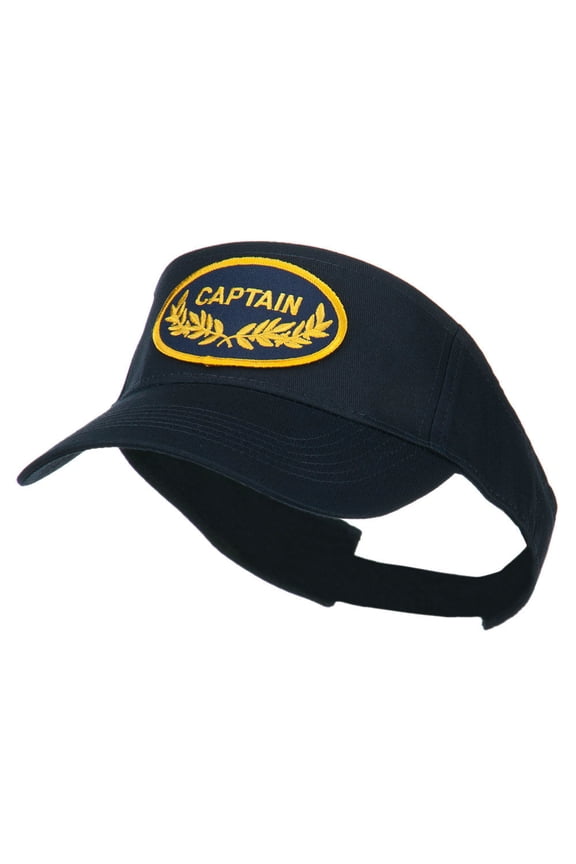 Oak Leaf Captain Military Patched Sun Visor - Navy OSFM