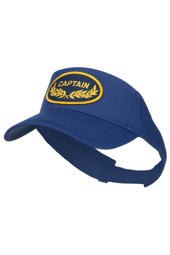 Oak Leaf Captain Military Patched Sun Visor - Royal OSFM