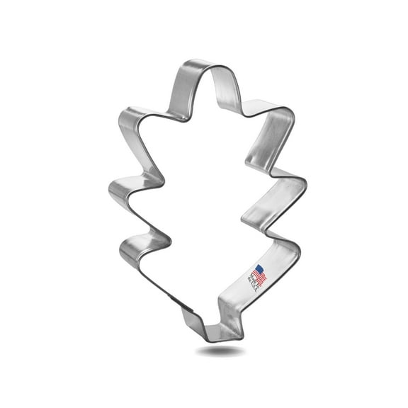 Oak Leaf Cookie Cutter 3.75 in Made in the USA Foose Cookie Cutters Tin Plated Steel Cookie Mold