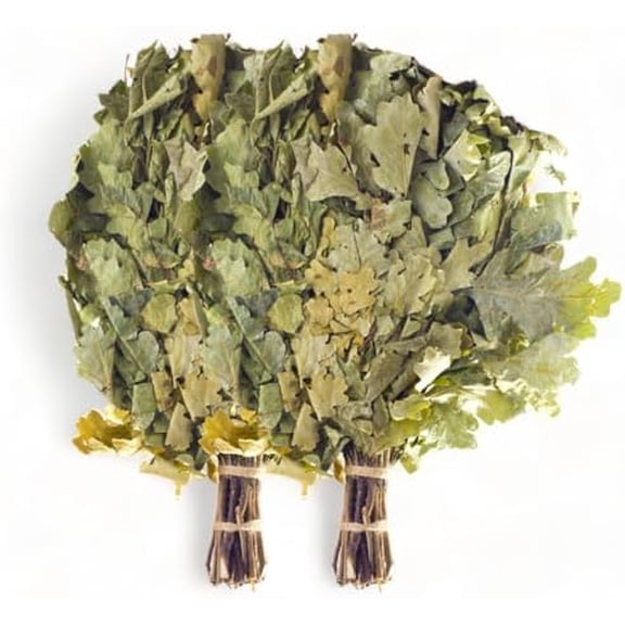 Oak Leaf Sauna Massage Whisk (Venik) Set of 2 Banya Bathhouse Sauna Venik (Sealed in a Bag)$$Garden & Patio