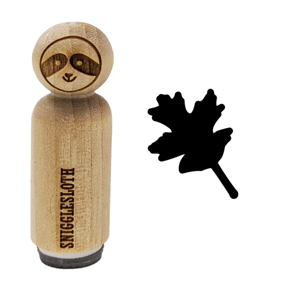 Oak Leaf Solid Rubber Stamp for Scrapbooking Crafting Stamping - Small 3/4 Inch