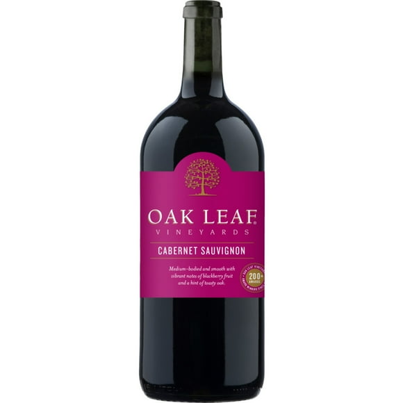 Oak Leaf Vineyards Cabernet Sauvignon Red Wine, 1.5 L Bottle, 13.0% ABV