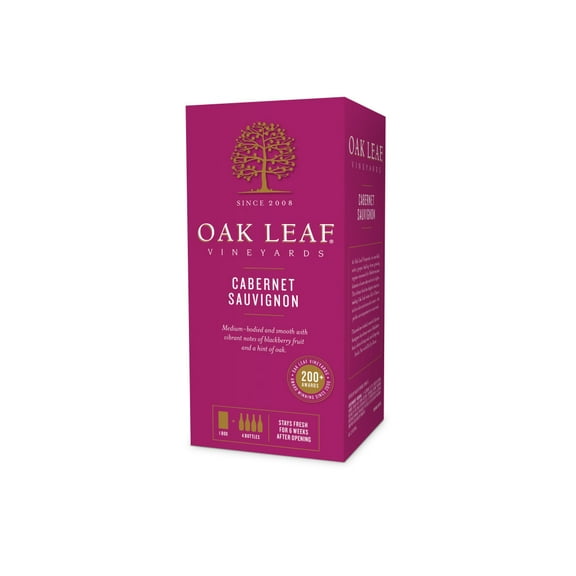 Oak Leaf Vineyards Cabernet Sauvignon Red Wine, 3 L Bag in Box, 13.0% ABV