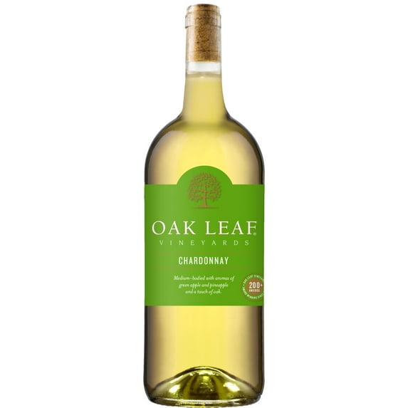 Oak Leaf Vineyards Chardonnay White Wine, 1.5 L Bottle, 12.5% ABV