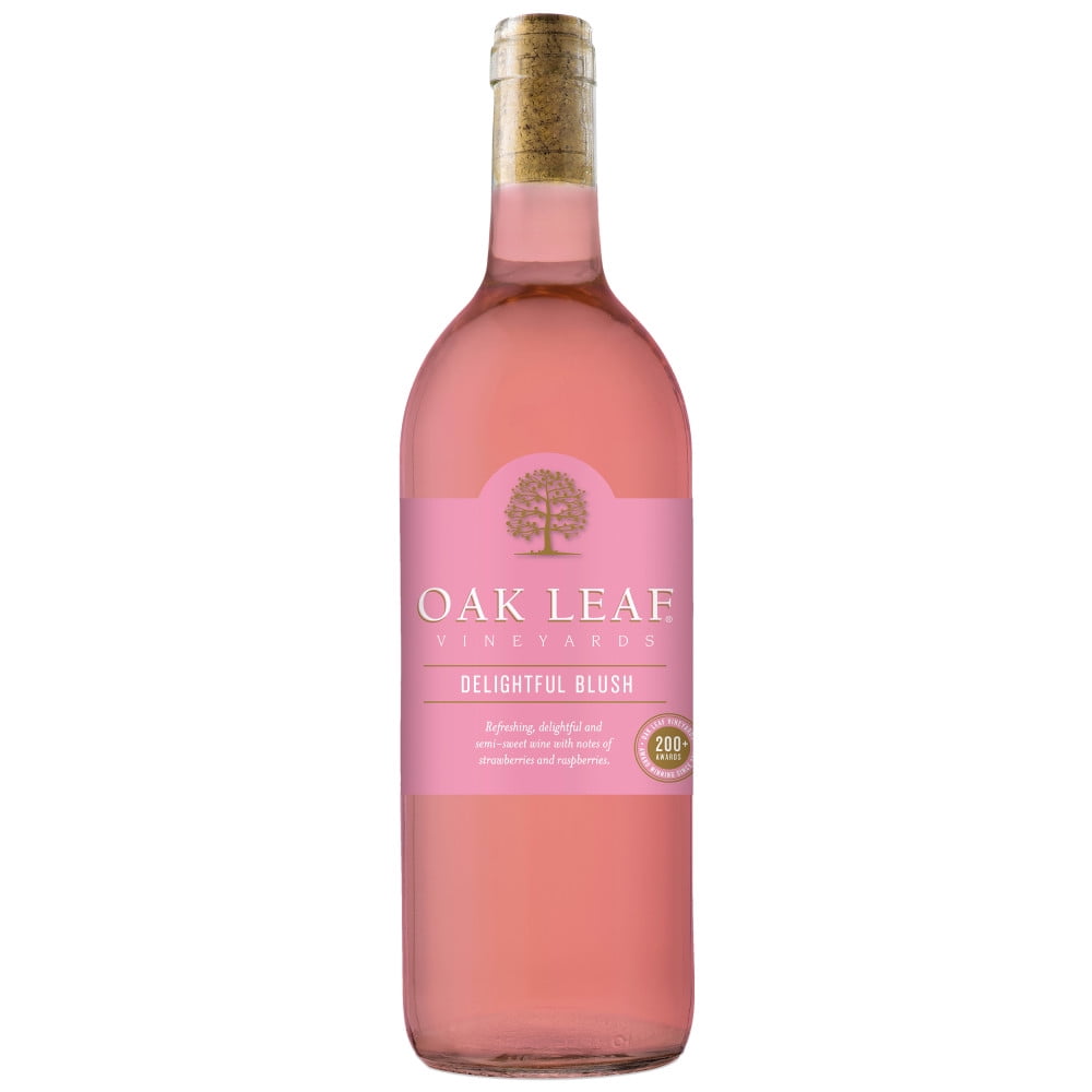 Oak Leaf Vineyards Delightful Blush  Flavored Wine, 750 ml Bottle, 9% ABV