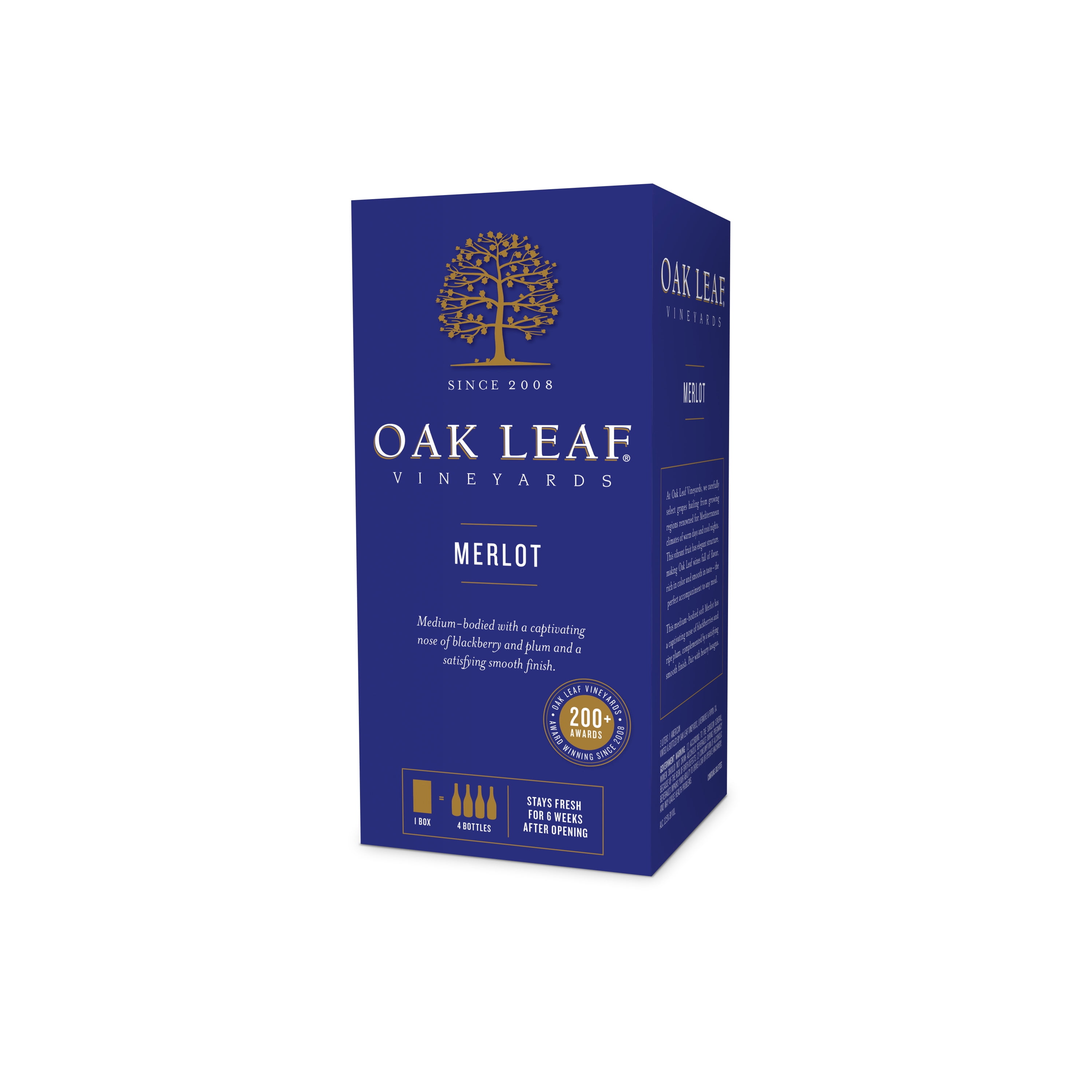 Oak Leaf Vineyards Merlot Red Wine 3L Bag in Box, Medium-bodied
