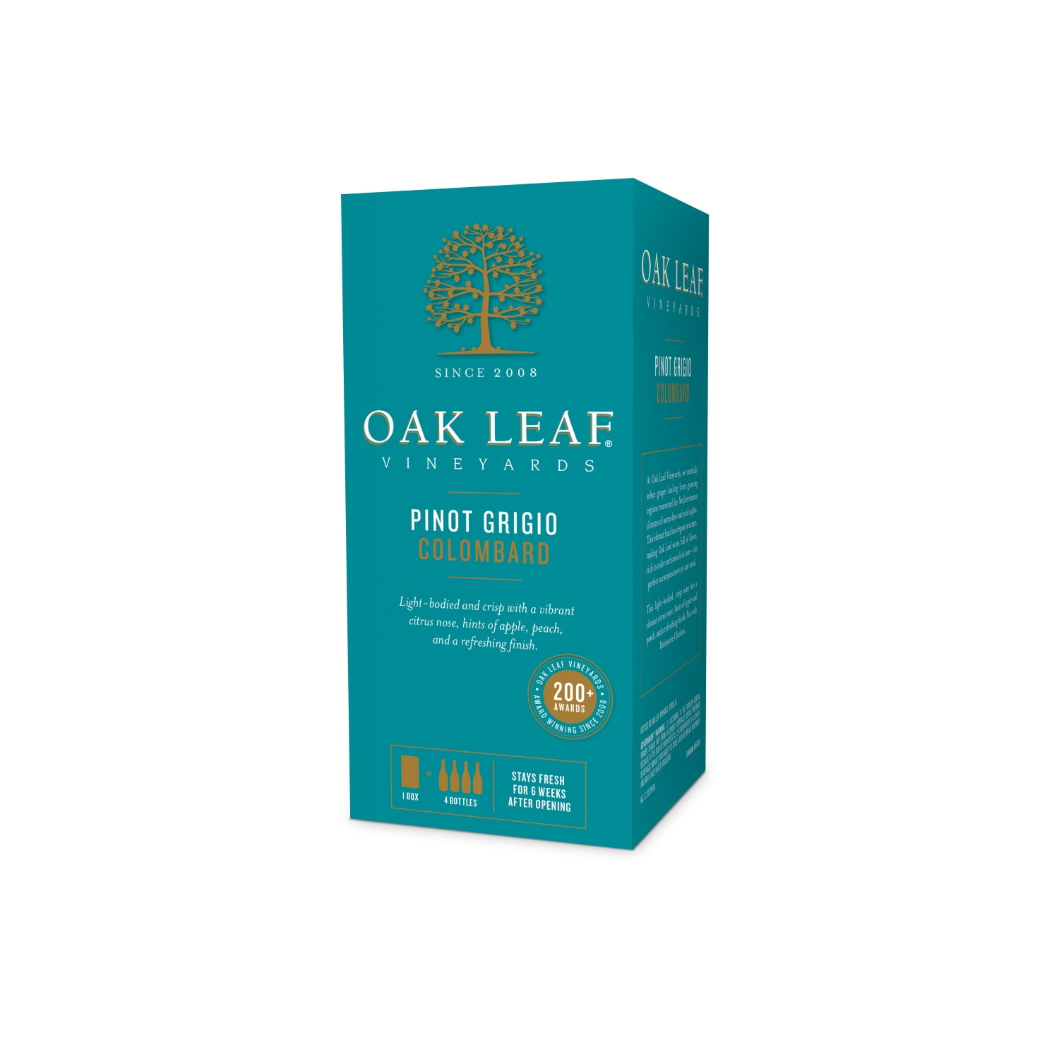 Oak Leaf Vineyards Pinot Grigio/Colombard White Wine, 3 L Bag In Box