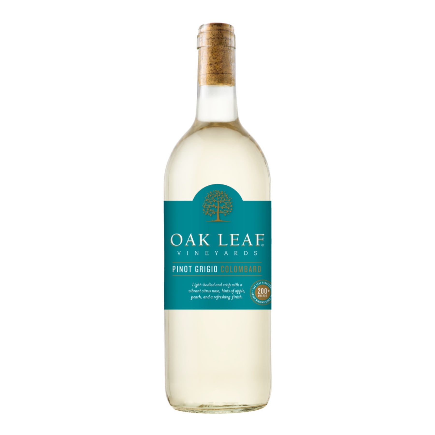 Oak Leaf Vineyards Pinot Grigio/Colombard White Wine, 750 ml Bottle, 12
