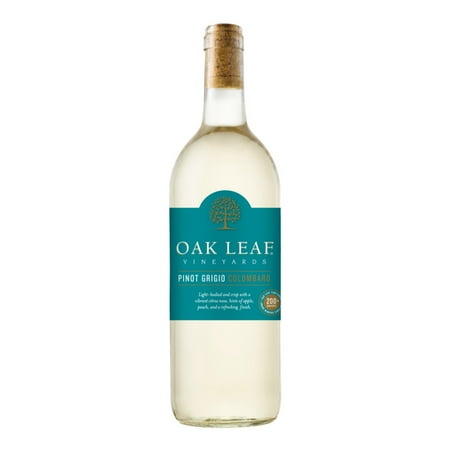 Oak Leaf Vineyards Pinot Grigio/Colombard White Wine, 750 ml Bottle, 12.0% ABV