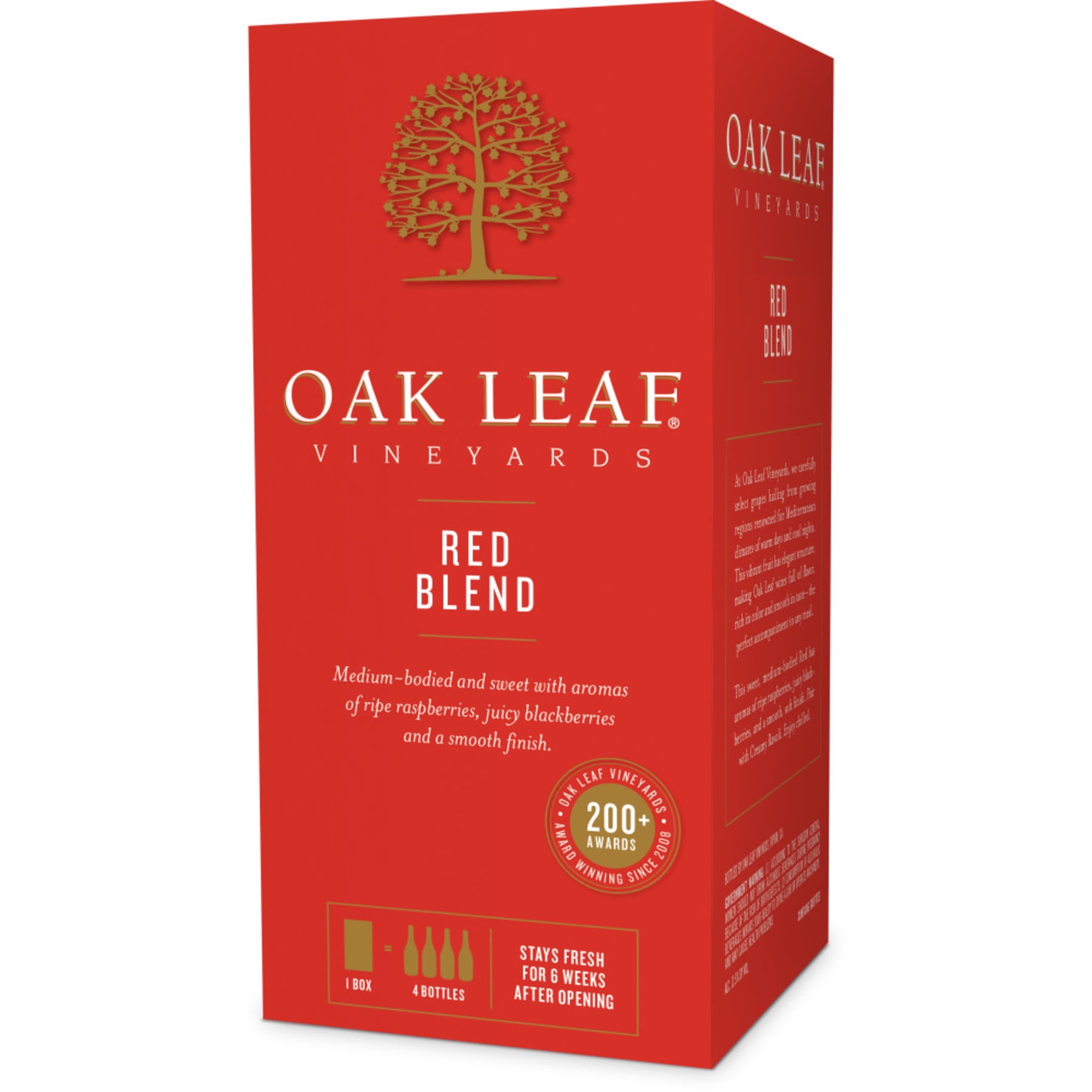 Oak Leaf Vineyards Red Blend , 3 L Bag in Box, 9% ABV
