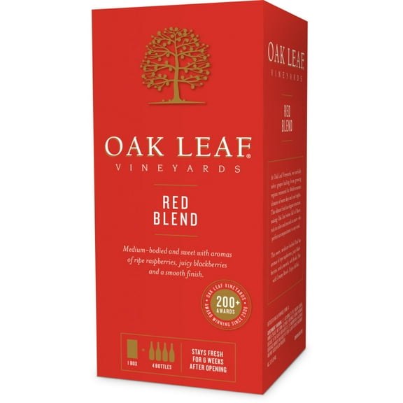 Oak Leaf Vineyards Red Blend , 3 L Bag in Box, 9.0% ABV