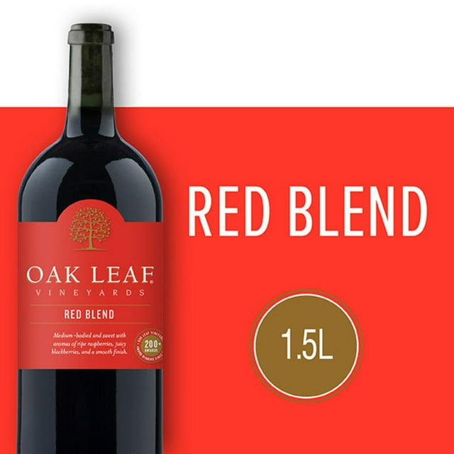 Oak Leaf Vineyards Red Blend Wine, 1.5 L Glass, ABV 9.00