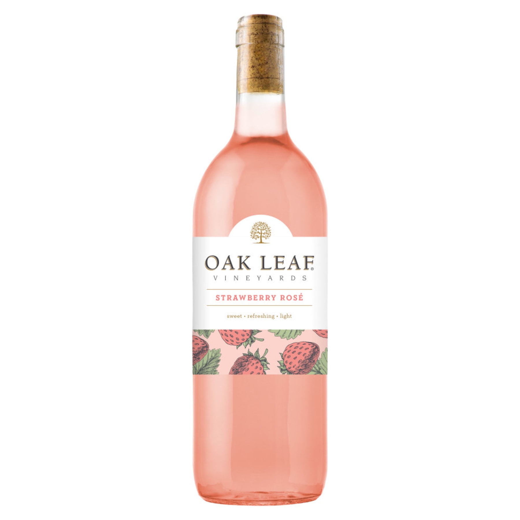 Oak Leaf Vineyards Sweets Strawberry Rose California Flavored Wine, 750 ml Bottle, 9% ABV