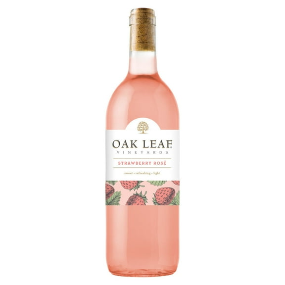 Oak Leaf Vineyards Sweets Strawberry Rose  California Flavored Wine, 750 ml Bottle, 8.5% ABV