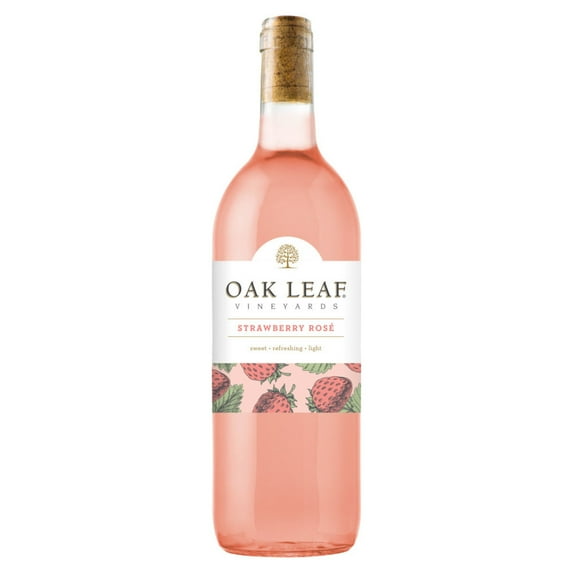 Oak Leaf Vineyards Sweets Strawberry Rose California Flavored Wine, 750 ml Bottle, 8.5% ABV