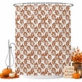 thumbnail image 1 of Oak Leaves Shower Curtain Set - 48" x 72" Washable Bathtub Curtain with 12 Hooks, Fall Harvest Orange Botanical Minimalist Waterproof Fabric Stall Shower Curtains for Bathroom/Bathtub Décor, 1 of 8