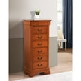 thumbnail image 1 of Oak Lingerie Chest By Glory Furniture - G3160 Traditional Bedroom Piece With Bases & Curved Mouldings English Dovetailed Drawers Secure Metal Center Guides Stop Hardware Noble For Safe Function, 1 of 2