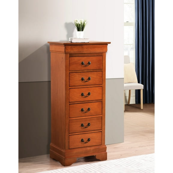 Oak Lingerie Chest - Glory Furniture G3160 Traditional Style Bedroom With Alluring Bases & Curved Mouldings Strong English Dovetailed Drawers Metal Center Guides For Safe Employment Beautifully