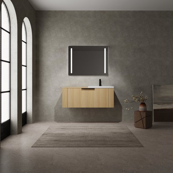 Oak Main Color - American Design Style - Bathroom Interior Decoration - Give Modern Feel