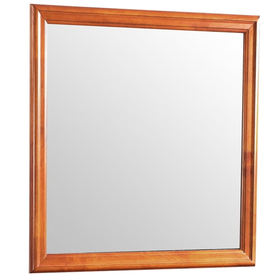 Oak Mirror, 23lb Weight / Great for Small Room Decor