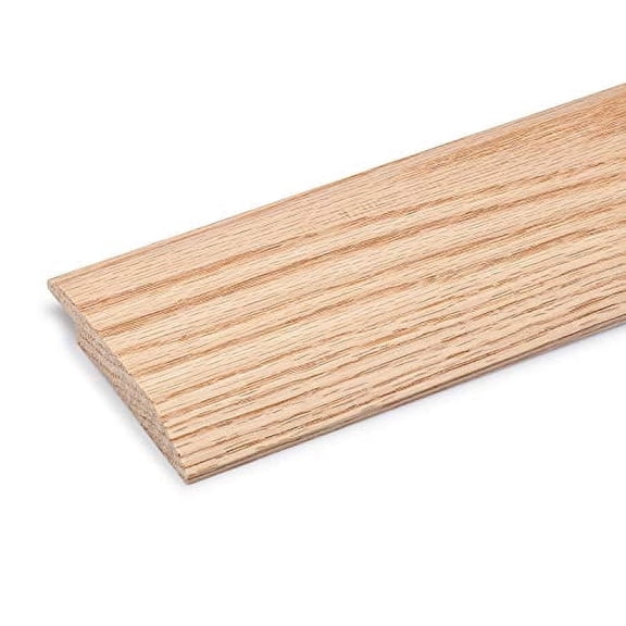Randall Manufacturing 3 1/2" Wide X 5/8" Thick with 5/16" High Floor Transition Strip, Overlap Threshold for Doorways, Unfinished Oak, 3ft
