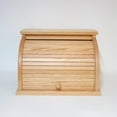 thumbnail image 1 of Oak Roll-Top Bread Box, 1 of 3