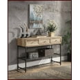 thumbnail image 1 of Oak & Sandy Gray Industrial Coffee Table for Living Room, KD Design with Drawer & Shelf Storage, 1 of 7