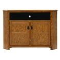 thumbnail image 1 of Oak Tall Corner TV Stand, Light, 1 of 1