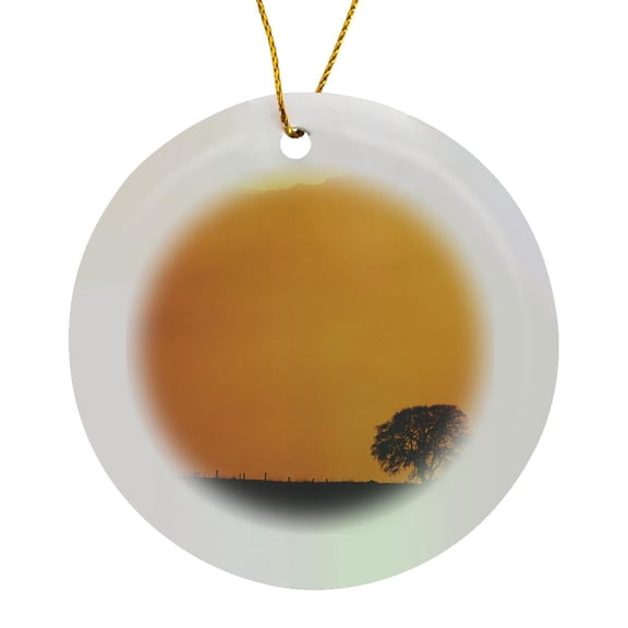 3drose, Oak Tree, Mount Diablo State Park, California, Usa - Us05 Iho0175 - Inger Hogstrom, Circle Porcelain Ornament