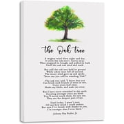 The Oak Tree Poem Wall Art, The Oak Tree Poem Canvas Print Wall Decor Mighty Oak Tree Poem About Life Inspirational Wall Art Nature Wall Art Motivational Poetry Room Home Decor