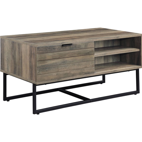 Oak Wood Coffee Table, Ample Storage and Display - Showcase Books and Decor in Primary Living Space