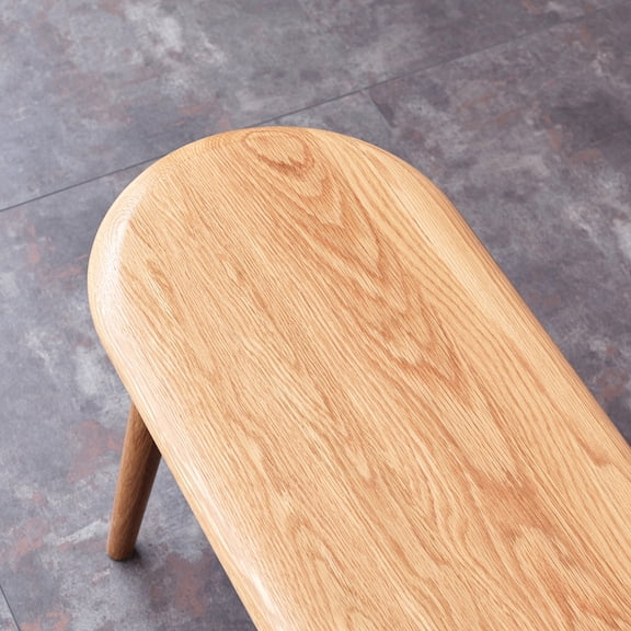 Oak Wood Dining & Living Bench - Half-round, , Spacious Solid For Room Half-round Design, Wide Seating, Construction
