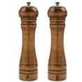thumbnail image 1 of Oak Wood Shakers For Kitchen, Ceramics Rotor Salt And Pepper Mill Set Brings Flavour To Life, Refillable Design Meets Timeless Style, 1 of 6