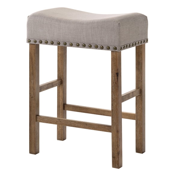 Oak Wood Stools - Backless Comfortable Design - Bedroom Interior - Combines Modern and Warmth
