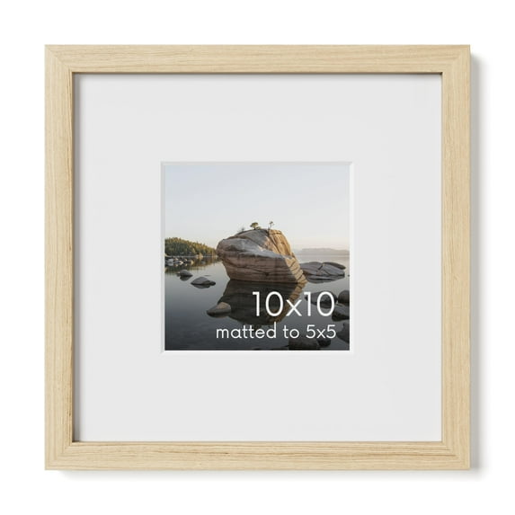 Oak Wood and Glass Single Picture Frame 10x10
