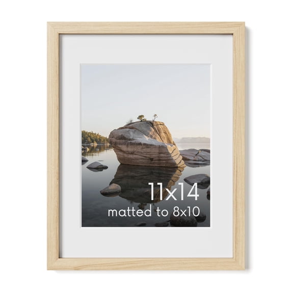 Oak Wood and Glass Single Picture Frame 11x14