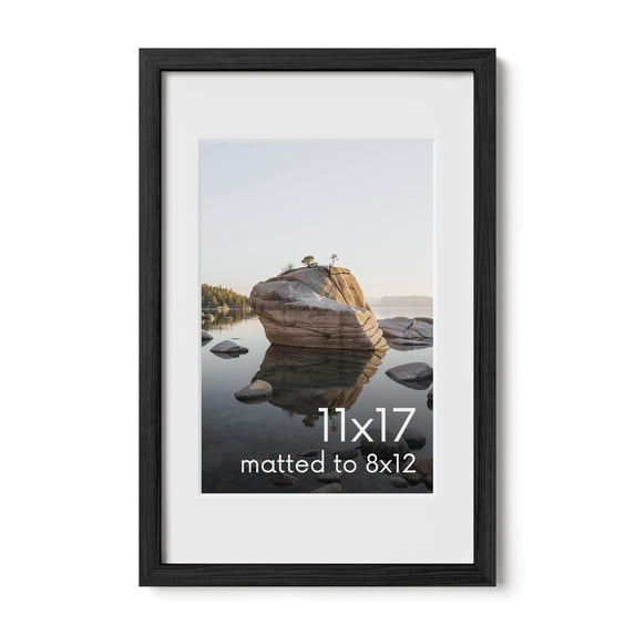Oak Wood and Glass Single Picture Frame 11x17