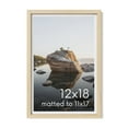 thumbnail image 1 of Oak Wood and Glass Single Picture Frame 12x18, 1 of 7