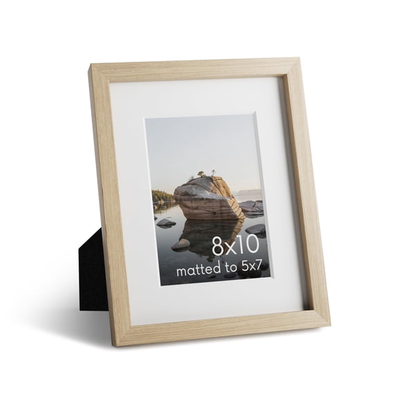 Oak Wood and Glass Single Picture Frame 8x10