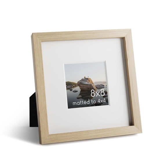 Oak Wood and Glass Single Picture Frame 8x8
