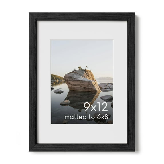 Oak Wood and Glass Single Picture Frame 9x12