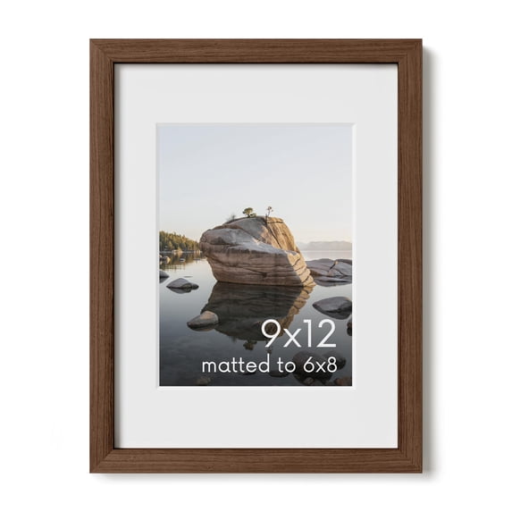Oak Wood and Glass Single Picture Frame 9x12